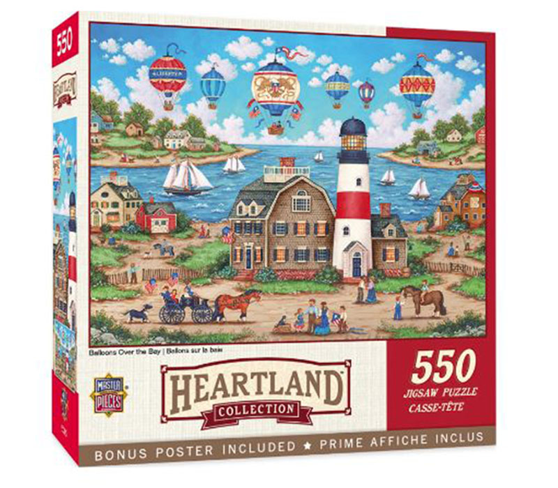 Masterpieces Heartland Balloons Over the Bay Puzzle - 550 Piece