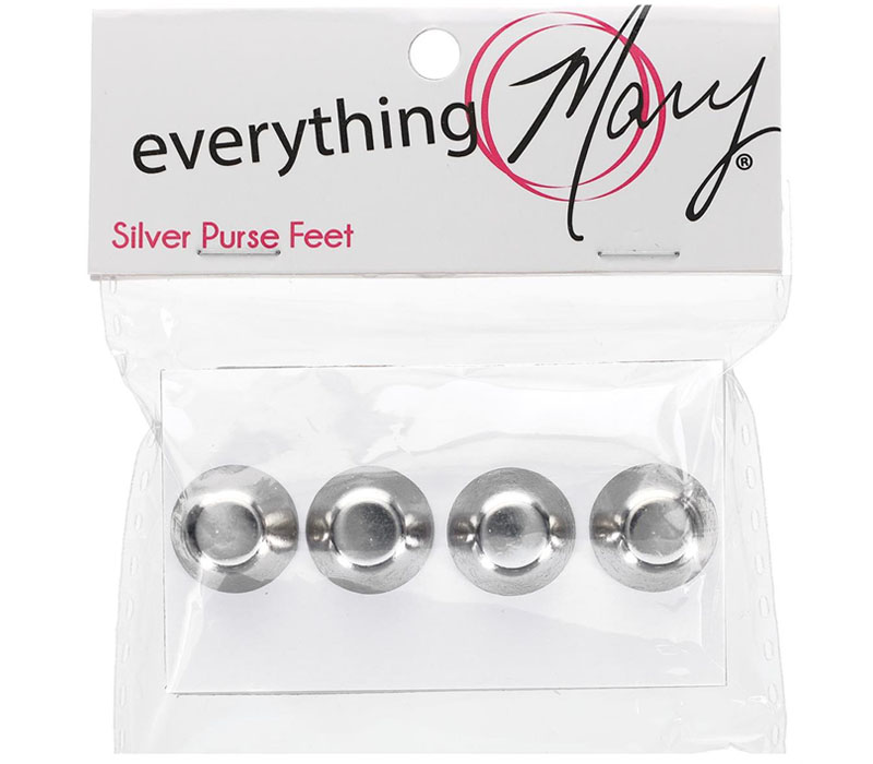 Everything Mary Purse Feet Flat Silver 1/2 inch