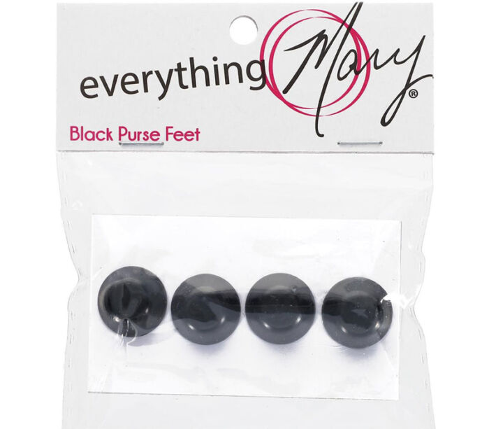 Everything Mary Purse Feet Flat Black 1/2 inch