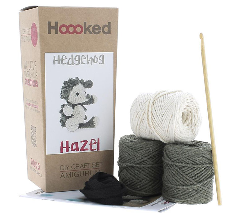 Hoooked  DIY Crochet Kit Cuddle Cloth Bear Bo Ocean Blue