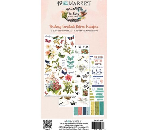 49 and Market Rub-on Transfer Set - Essentials Birdsong