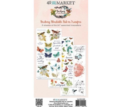 49 and Market Rub-on Transfer Set - Blendable Birdsong