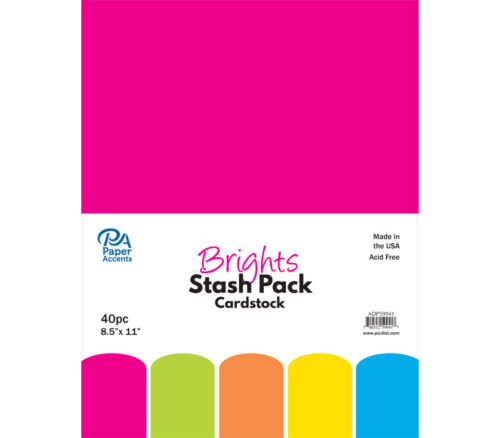 Stash Pack 8-1/2-inch x 11-inch 40 piece Brights