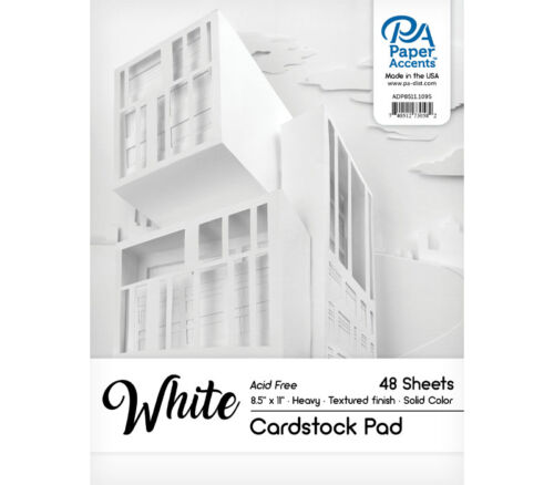 Cardstock Pad 8-1/2-inch x 11-inch 48 Piece White
