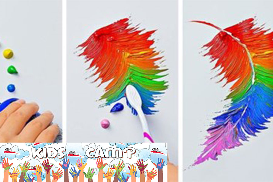 Kids Camp- Painted Feather