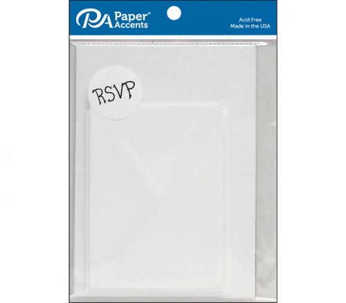 Card and Envelope RSVP 3-1/2-inch x 5-inch 10 Piece White