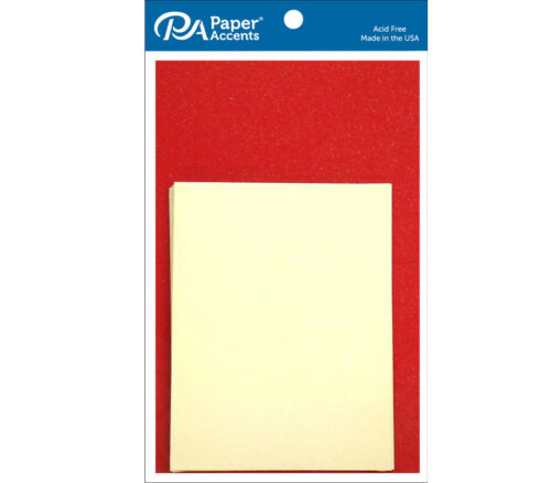 Card and Envelope 4-1/4-inch x 5-1/2-inch 10 Piece Pearlized Red/Cream