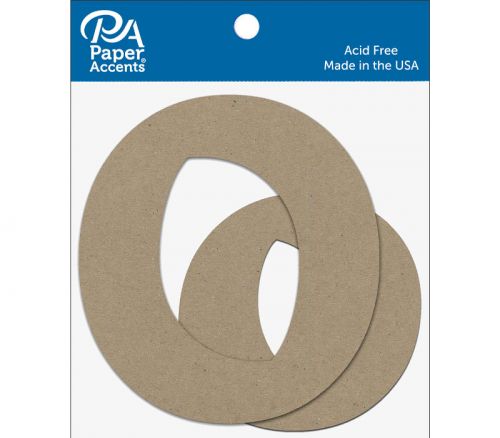 Chipboard Letter 4-inch Oo 2 Piece Natural