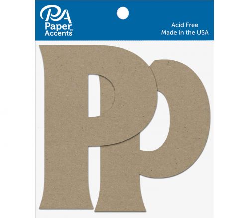 Chipboard Letter 4-inch Pp 2 Piece Natural