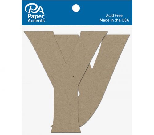 Chipboard Letter 4-inch Yy 2 Piece Natural