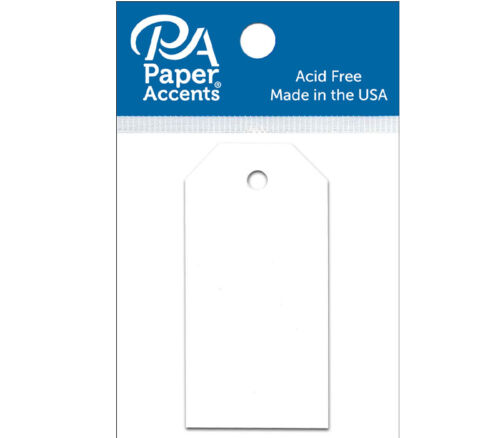 Craft Tags 1-1/4-inch x 2-1/2-inch 25 Piece White