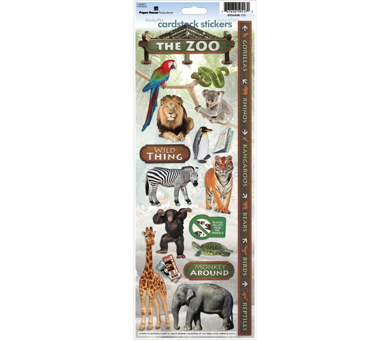 Cardstock Sticker - Zoo