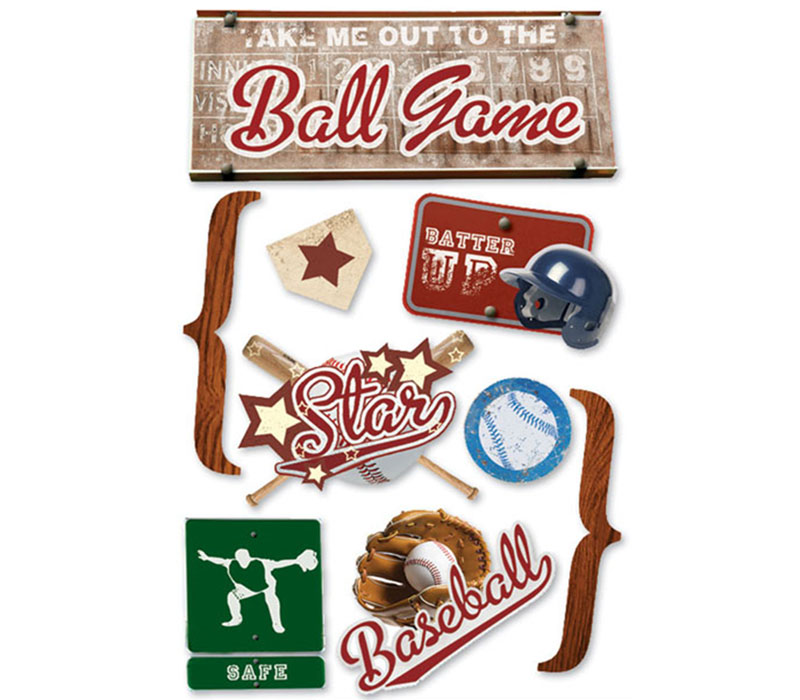 3D Stickers - Baseball
