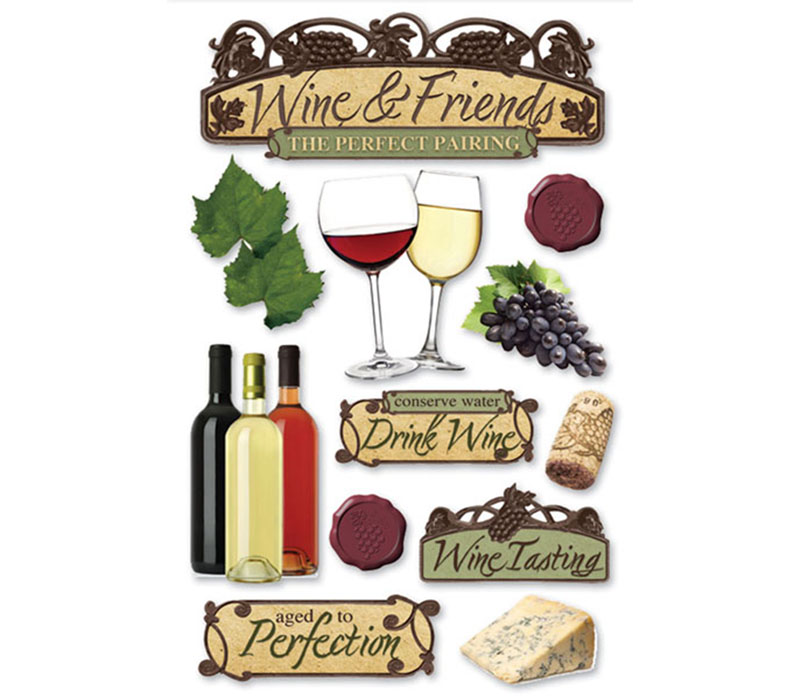 3D Stickers - Wine