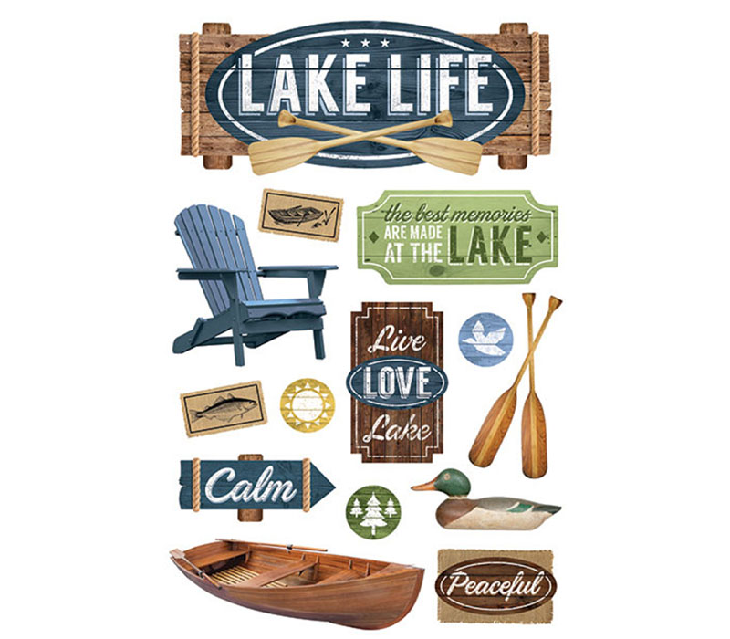 3D Stickers - Lake Life