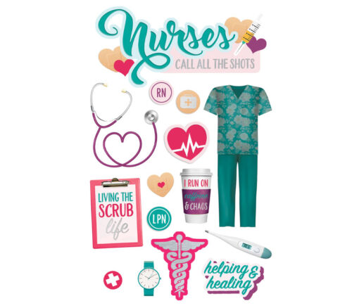 3D Stickers - Nurse