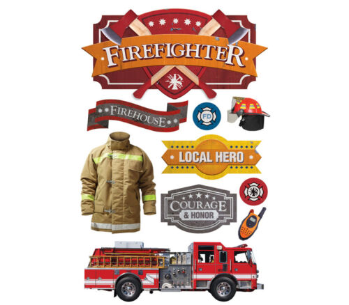 3D Stickers - Firefighter