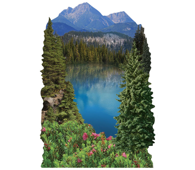 3D Stickers - Mountain Lake