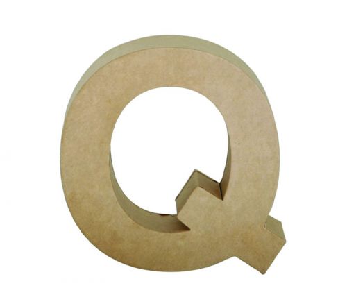 Art Alternatives Paper Mache - Letter Q - 4-inch