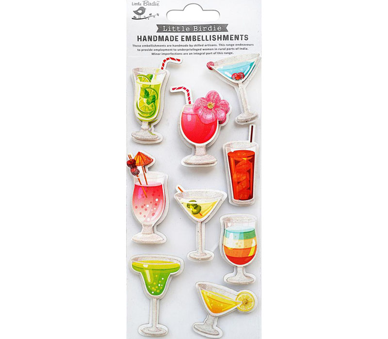 Little Birdie Watercolor Embellishment - Cocktail Party