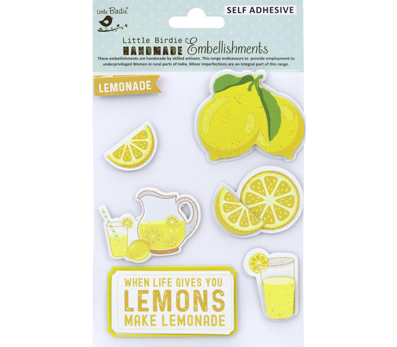 Little Birdie Watercolor Embellishment - Lemon and Lemonade