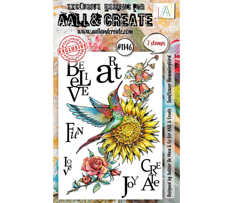 AALL and Create Stamp - Sunflower Hummingbird