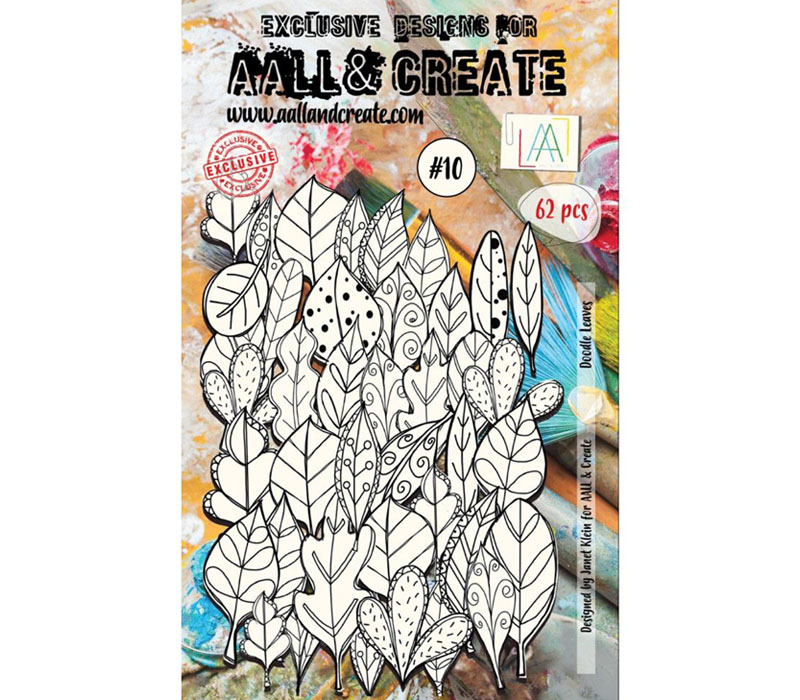 AALL and Create Ephemera - Doodle Leaves White