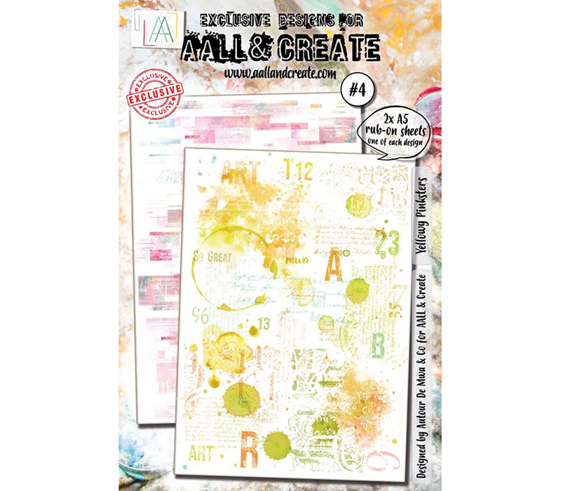 AALL and Create A5 Rub-Ons - Yellowy Pinksters