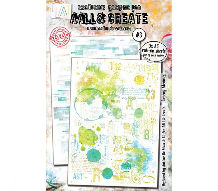 AALL and Create A5 Rub-Ons - Greeny Meanies