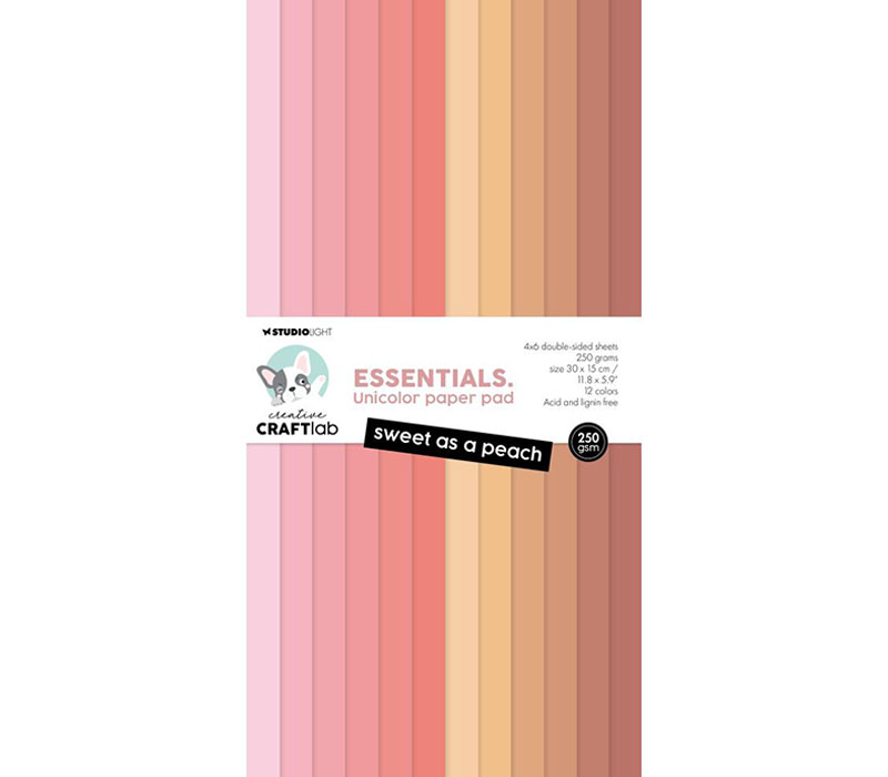 Studio Light Essentials Unicolor Paper Pad - 12x6 - Nr 190 Sweet as a Peach