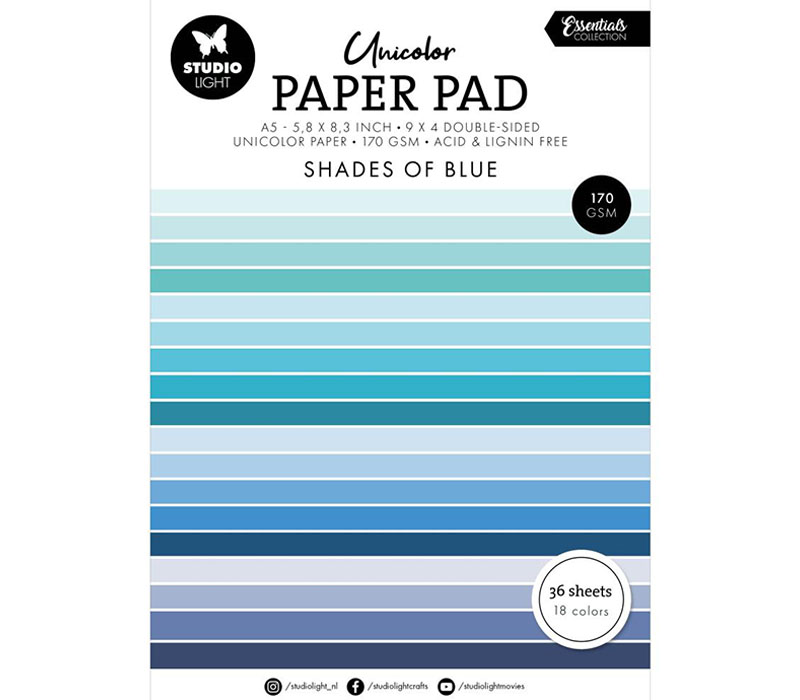 Studio Light Paper Pad - 5x8 - Shades of Blue