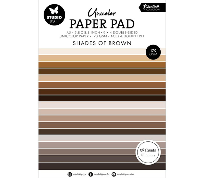 Studio Light Paper Pad - 5x8 - Shades of Brown
