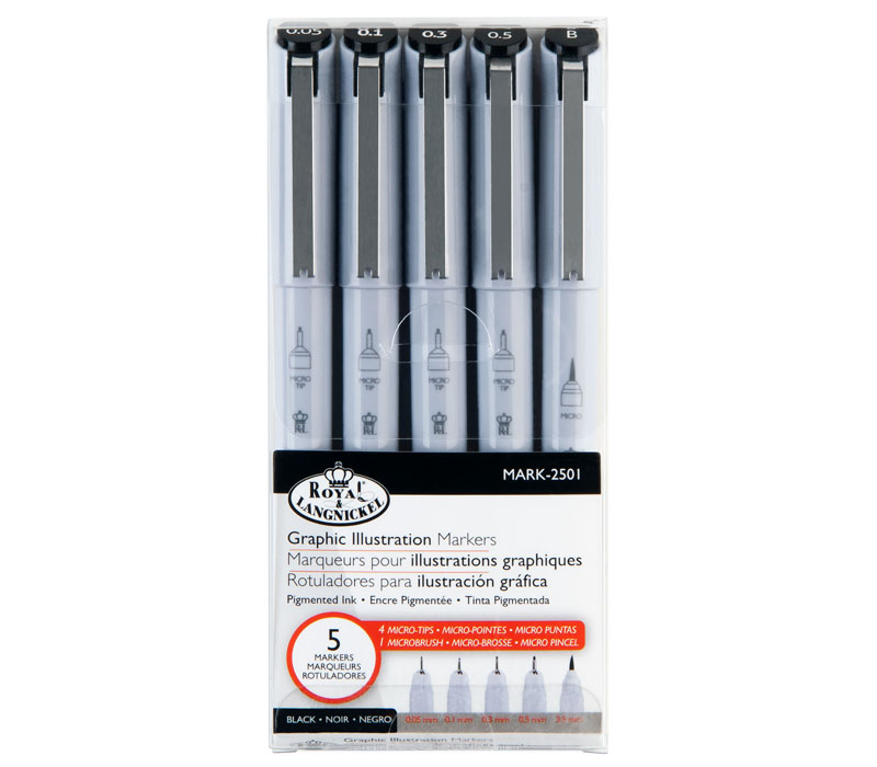 Royal Graphic Illustration Markers - 5 Piece