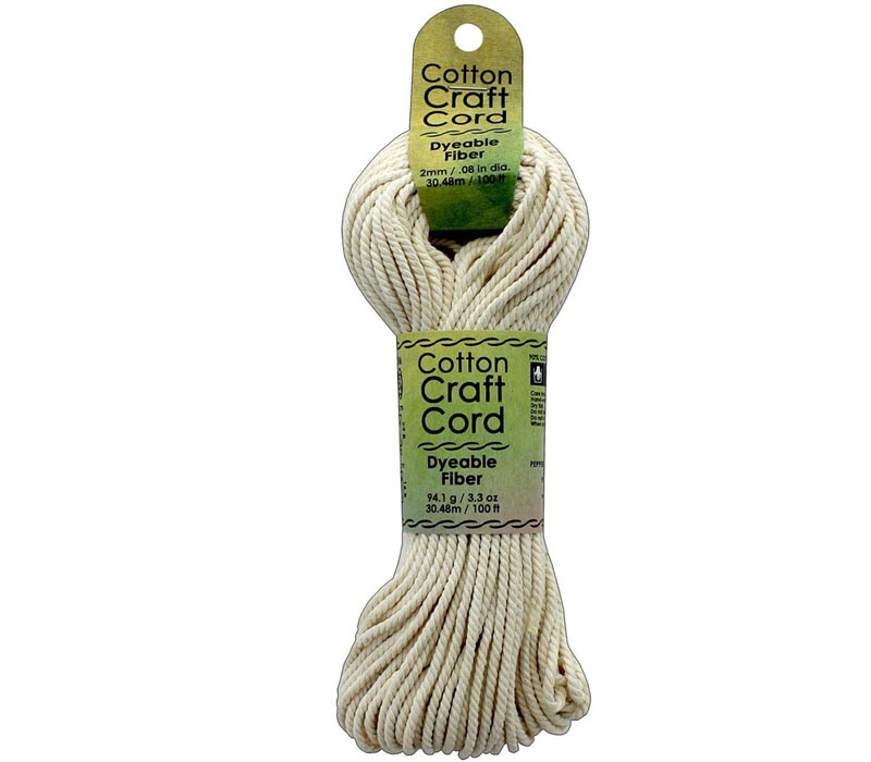 Cora's Cotton Craft Cord - Natural - 2mm - 100-feet - Craft Warehouse