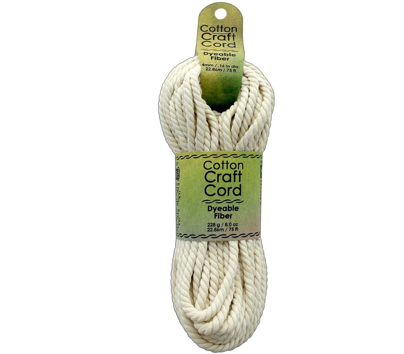 Cora's Cotton Craft Cord - Natural - 4mm - 75-feet - Craft Warehouse