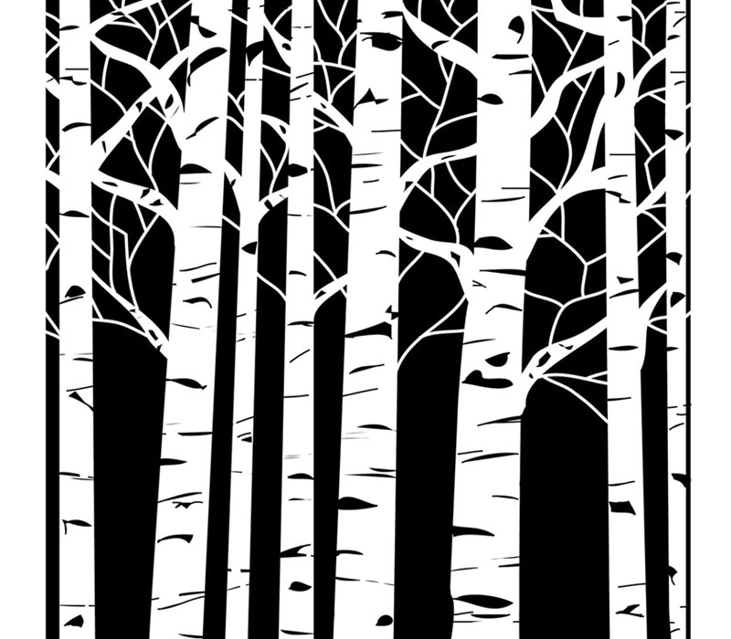 The Crafters Workshop Stencil - Aspen Trees
