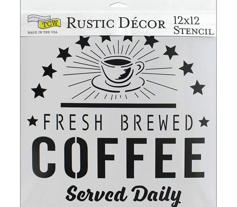 The Crafters Workshop Stencil - Fresh Coffee
