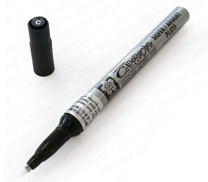 Sakura Pen Touch Calligrapher Marker - Silver Fine Tip