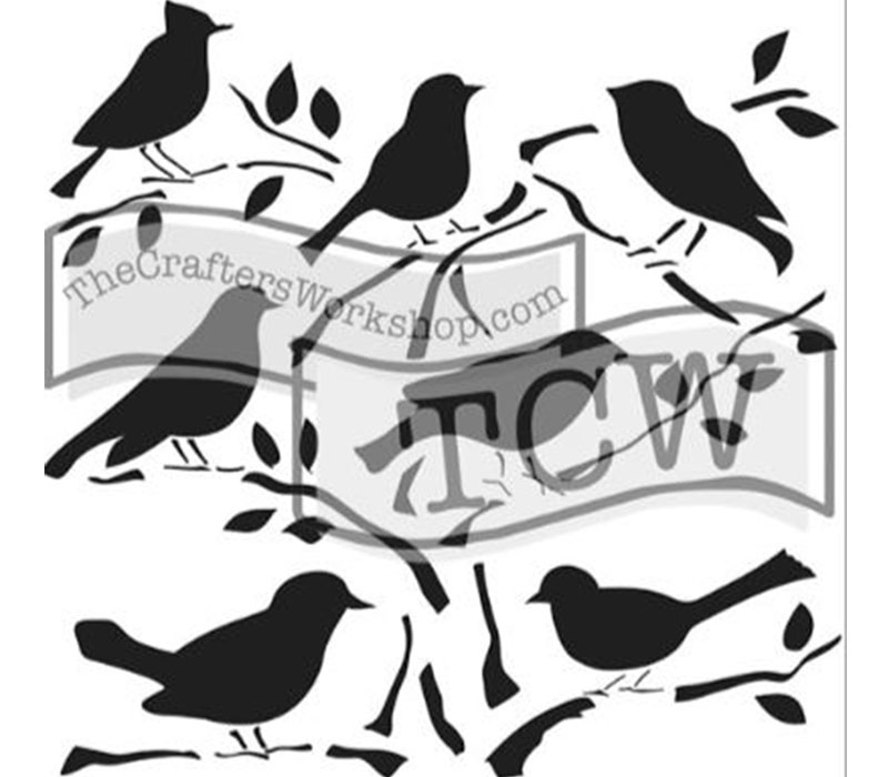 The Crafters Workshop Stencil - Birds