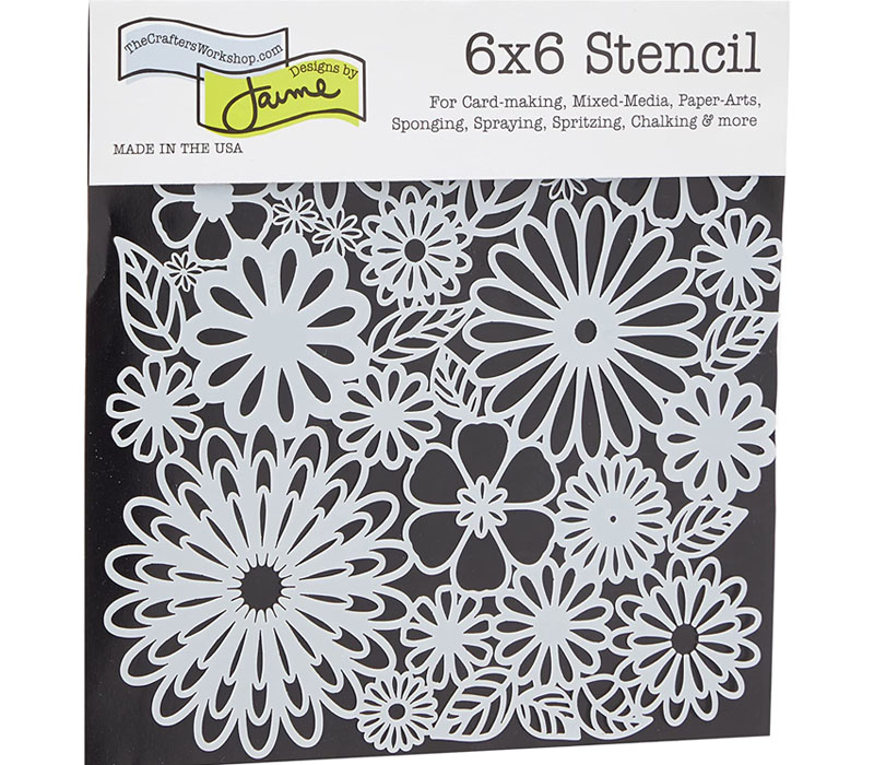 The Crafters Workshop Stencil - Mini Flower Frenzy