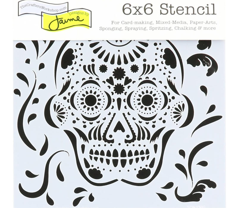 The Crafters Workshop Stencil - Mini Mexican Skull