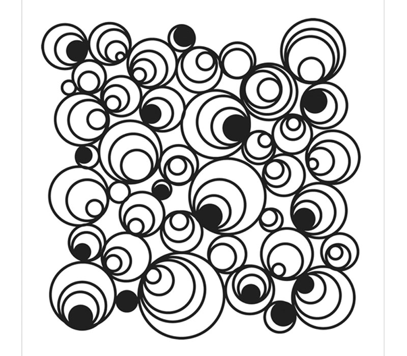 The Crafters Workshop Stencil - Mini Mod Spirals