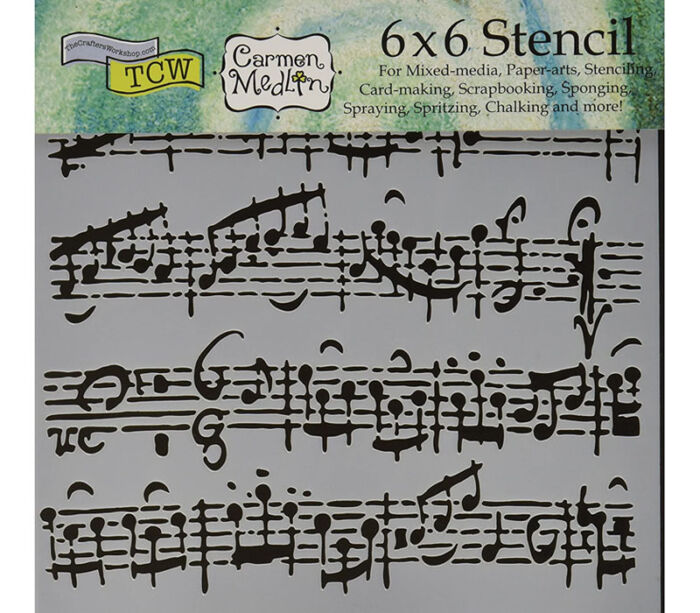 The Crafters Workshop Stencil - Sheet Music
