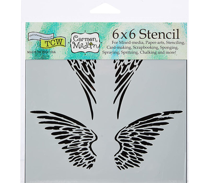 The Crafters Workshop Stencil - Mini Angel Wings