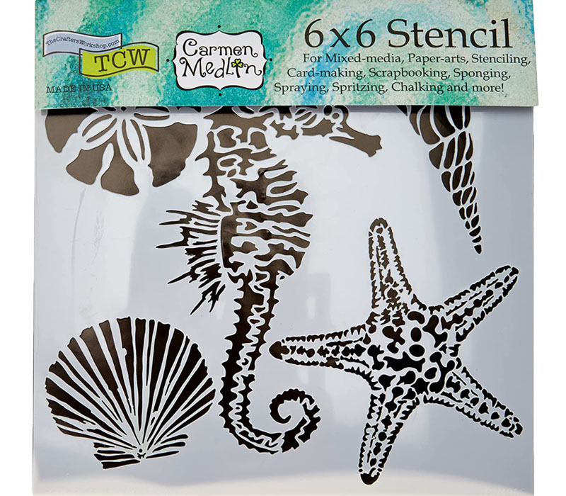The Crafters Workshop Stencil - Mini Sea Creatures