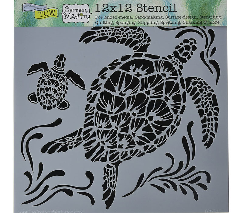 The Crafters Workshop Stencil - Sea Turtles