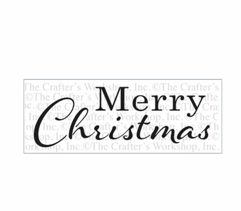 The Crafters Workshop Stencil - Merry Christmas