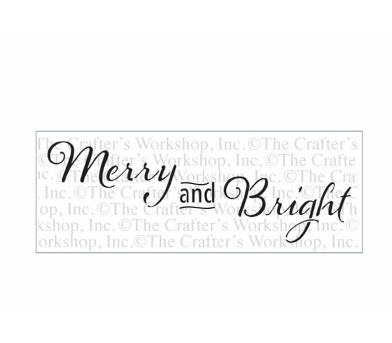 The Crafters Workshop Stencil - Merry And Bright