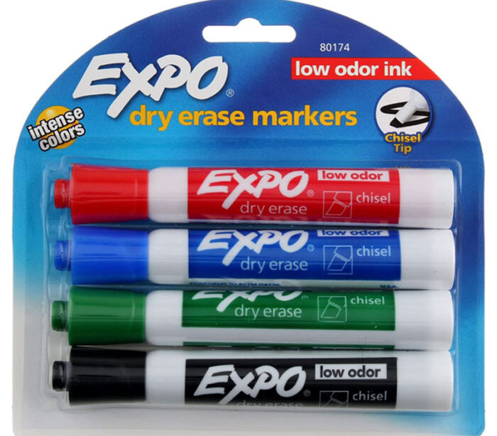 Expo Marker Set - Chisel Tip - 4 Color