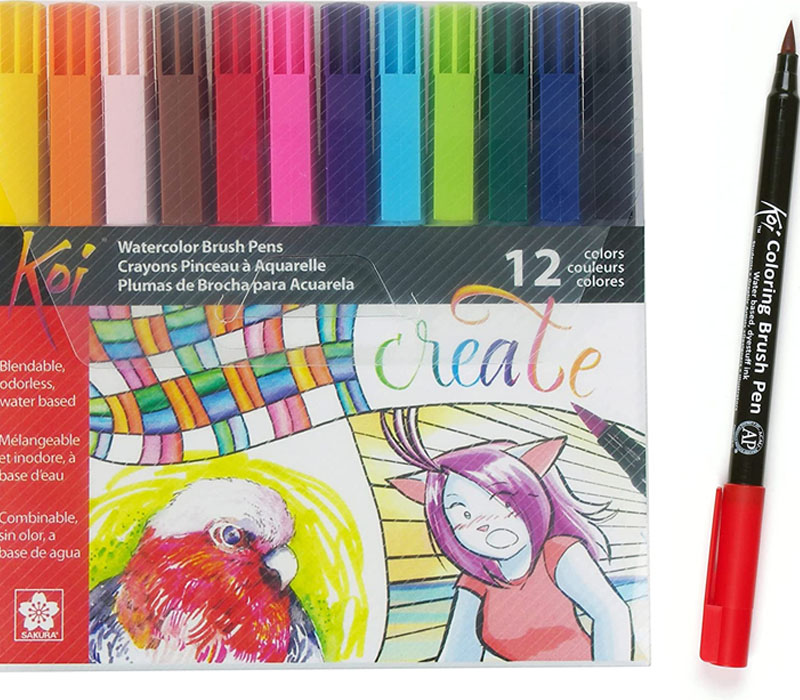 SPC Drawing Pen Set - Black - 12 Piece